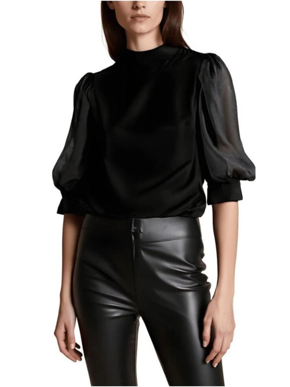 Ted Baker Micaeli Organza Puff Sleeve Top - Picture 7 of 16